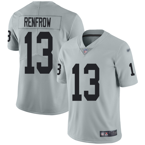 Men Oakland Raiders Limited Silver Hunter Renfrow Jersey NFL Football 13 Inverted Legend Jersey